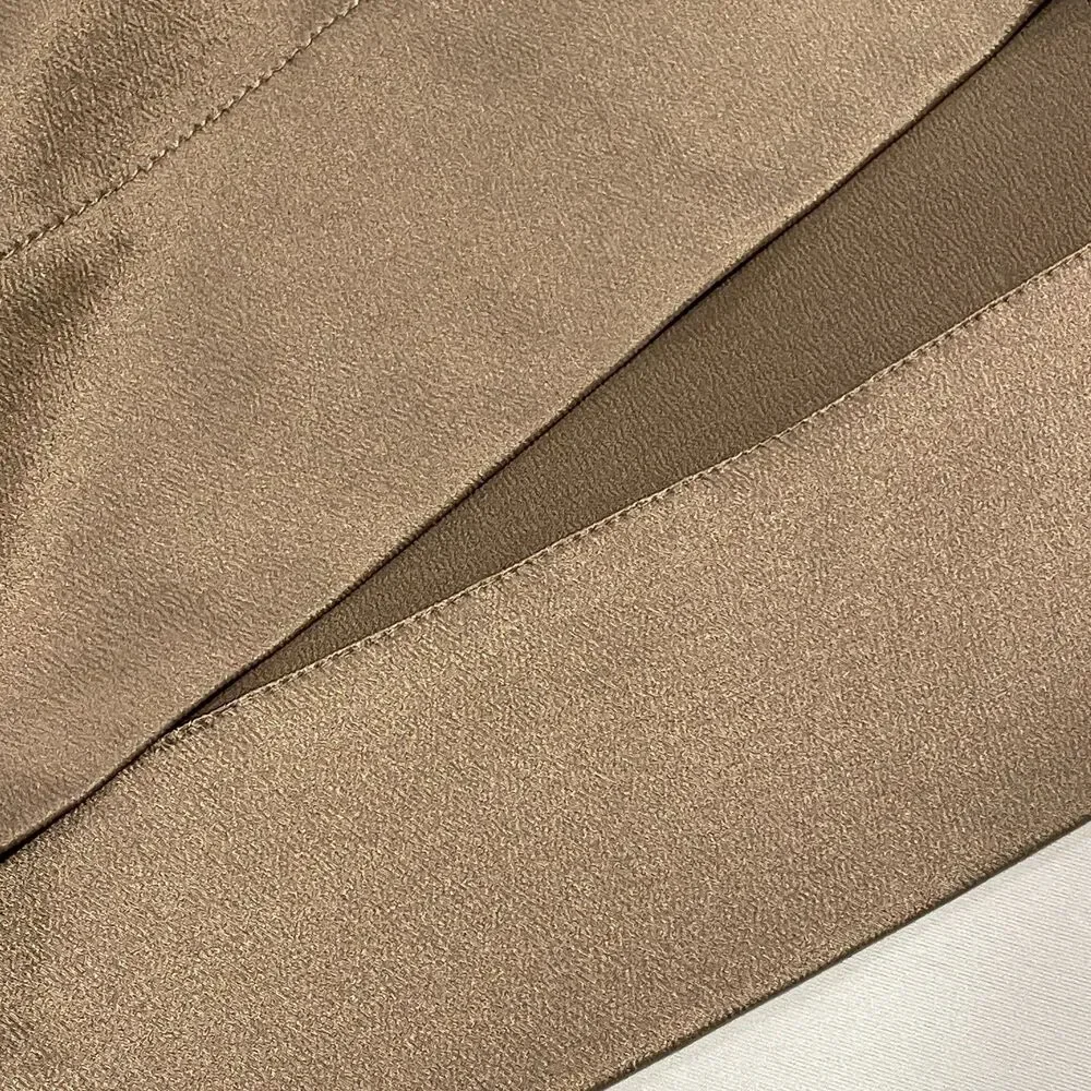 ~ Diane von Furstenberg 4 Raton Stretch Silk Blend Blouse V-neck Bronze Top - Picture 16 of 16